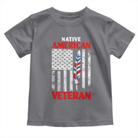 Native American Veteran USA Flag Patriotic Soldier Toddler T Shirt