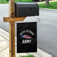 Native American Army Veteran US Flag Indigenous Soldier Garden Flag
