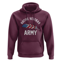 Native American Army Veteran US Flag Indigenous Soldier Hoodie