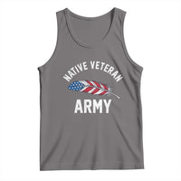 Native American Army Veteran US Flag Indigenous Soldier Tank Top