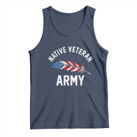 Native American Army Veteran US Flag Indigenous Soldier Tank Top