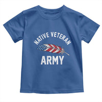 Native American Army Veteran US Flag Indigenous Soldier Toddler T Shirt