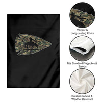 Arrowhead Hunter Native American Camouflage USA Flag Garden Flag