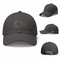 Arrowhead Hunter Native American Camouflage USA Flag Baseball Cap