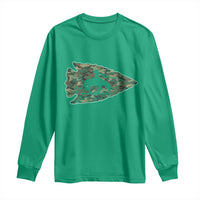 Arrowhead Hunter Native American Camouflage USA Flag Long Sleeve Shirt