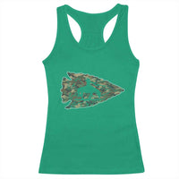 Arrowhead Hunter Native American Camouflage USA Flag Racerback Tank Top