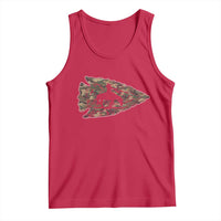 Arrowhead Hunter Native American Camouflage USA Flag Tank Top