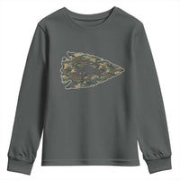 Arrowhead Hunter Native American Camouflage USA Flag Youth Sweatshirt