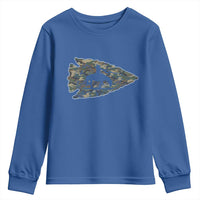 Arrowhead Hunter Native American Camouflage USA Flag Youth Sweatshirt