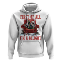 First Of All I Am A Delight Hoodie Funny Raccoon Christmas Meme - Wonder Print Shop