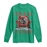 First Of All I Am A Delight Long Sleeve Shirt Funny Raccoon Christmas Meme - Wonder Print Shop
