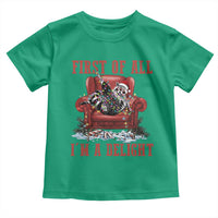 First Of All I Am A Delight Toddler T Shirt Funny Raccoon Christmas Meme - Wonder Print Shop