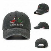 Christmas Goose Bumps Holiday Season Washed Cotton Baseball Cap