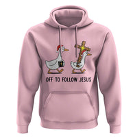 Christian Christmas Goose Hoodie Off To Follow Jesus - Wonder Print Shop