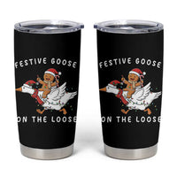 Festive Goose On The Loose Christmas Tumbler Cup Funny Goose Gingerbread Xmas - Wonder Print Shop
