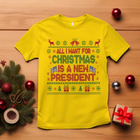 All I Want For Christmas Is A New President T Shirt Funny Democrat Christmas - Wonder Print Shop