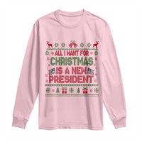 All I Want For Christmas Is A New President Long Sleeve Shirt Funny Democrat Christmas - Wonder Print Shop