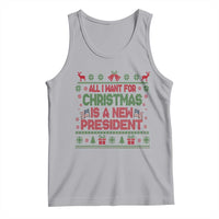 All I Want For Christmas Is A New President Tank Top Funny Democrat Christmas - Wonder Print Shop