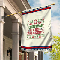 All I Want For Christmas Is A New President Garden Flag Funny Democrat Christmas