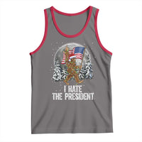 Funny Bigfoot Christmas Political Meme Tank Top I Hate The President - Wonder Print Shop