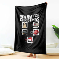 Funny Political Christmas Throw Blanket Old Hat New Hat - Wonder Print Shop
