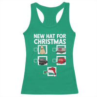 Funny Political Christmas Racerback Tank Top Old Hat New Hat - Wonder Print Shop