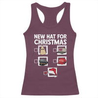 Funny Political Christmas Racerback Tank Top Old Hat New Hat - Wonder Print Shop