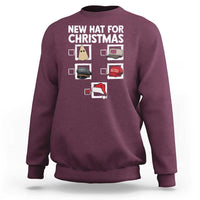 Funny Political Christmas Sweatshirt Old Hat New Hat - Wonder Print Shop