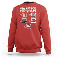 Funny Political Christmas Sweatshirt Old Hat New Hat - Wonder Print Shop