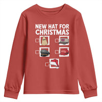 Funny Political Christmas Youth Sweatshirt Old Hat New Hat - Wonder Print Shop