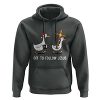 Funny Christmas Christian Goose Hoodie Off To Follow Jesus - Wonder Print Shop