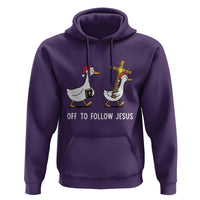 Funny Christmas Christian Goose Hoodie Off To Follow Jesus - Wonder Print Shop