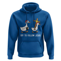 Funny Christmas Christian Goose Hoodie Off To Follow Jesus - Wonder Print Shop