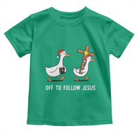 Funny Christmas Christian Goose Toddler T Shirt Off To Follow Jesus - Wonder Print Shop