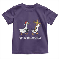 Funny Christmas Christian Goose Toddler T Shirt Off To Follow Jesus - Wonder Print Shop