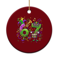 67 Mardi Gras Meme Ceramic Ornament Funny Six Seven Carnival Party