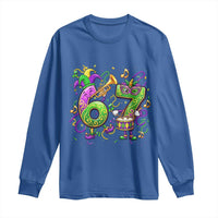 67 Mardi Gras Meme Long Sleeve Shirt Funny Six Seven Carnival Party