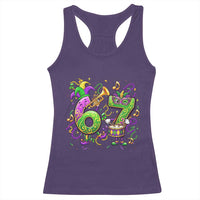 67 Mardi Gras Meme Racerback Tank Top Funny Six Seven Carnival Party