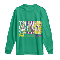 Mardi Gras Goose Long Sleeve Shirt Just A Mardi Goose