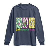Mardi Gras Goose Long Sleeve Shirt Just A Mardi Goose