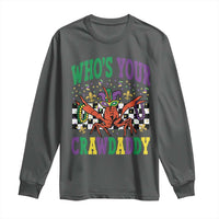 Mardi Gras Crawfish Long Sleeve Shirt Who Is Your Crawdaddy