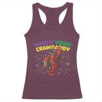 Mardi Gras Crawfish Racerback Tank Top Who Is Your Crawdaddy Carnival Party