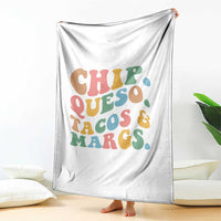Chips Queso Tacos & Margs Throw Blanket Cinco De Mayo Mexican Food Margarita Lover
