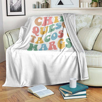 Chips Queso Tacos & Margs Throw Blanket Cinco De Mayo Mexican Food Margarita Lover