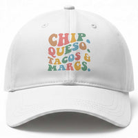 Chips Queso Tacos & Margs Baseball Cap Cinco De Mayo Mexican Food Margarita Lover