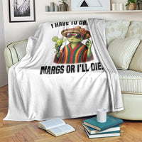 Cinco De Drinko Margarita Throw Blanket Funny Drinking Lizard Cinco De Mayo Fiesta