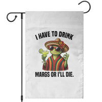 Cinco De Drinko Margarita Garden Flag Funny Drinking Lizard Cinco De Mayo Fiesta