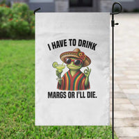 Cinco De Drinko Margarita Garden Flag Funny Drinking Lizard Cinco De Mayo Fiesta