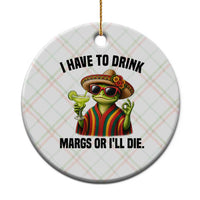 Cinco De Drinko Margarita Ceramic Ornament Funny Drinking Lizard Cinco De Mayo Fiesta
