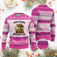 Cinco De Drinko Margarita Ugly Christmas Sweater Funny Drinking Lizard Cinco De Mayo Fiesta